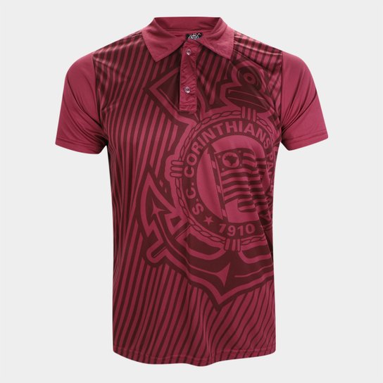 Camisa Polo Corinthians Emblema Masculina