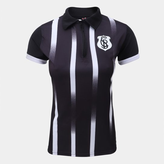 Camisa Polo Corinthians Listrada Feminina
