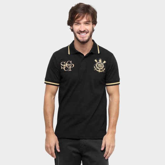 Camisa Polo Corinthians Ouro Masculina