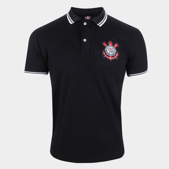 Camisa Polo Corinthians Piquet Stripe Masculina