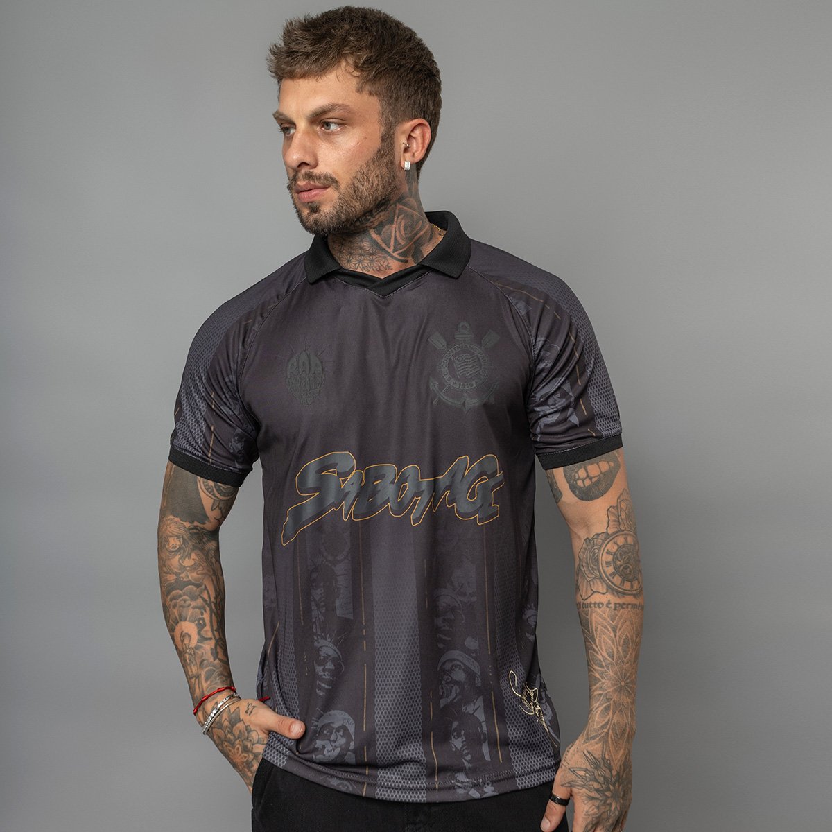 Camisa Polo Corinthians Sabotage Masculina