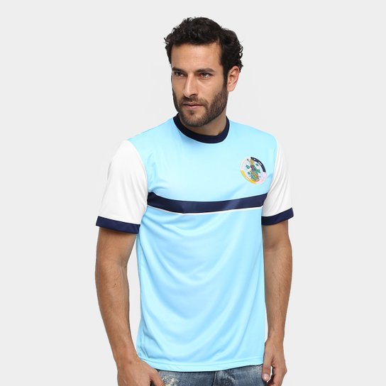 Camisa Retrô Corinthian Casuals Masculina - Branco+Azul