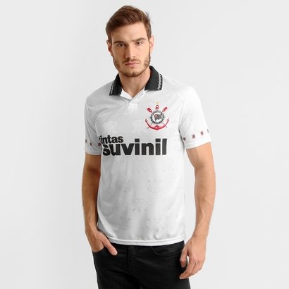 Camisa Retrô Corinthians Réplica 1995 nº 9 Masculina - Branco | Shop Timão