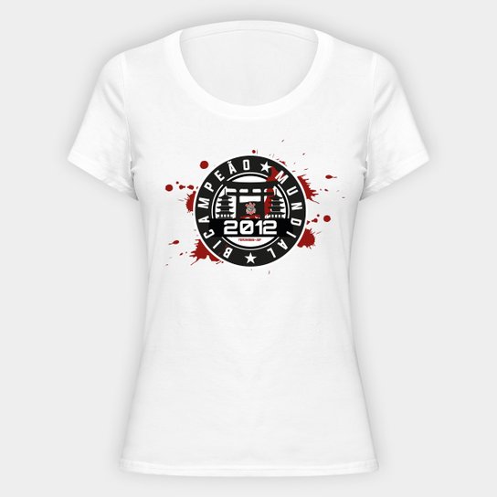 Camiseta Corinthians Bicampeão Mundial 2012 Feminina