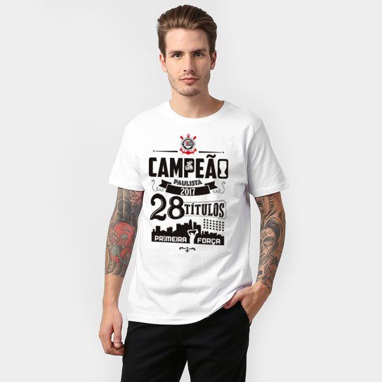 Camiseta Corinthians Campeão Paulista 2017 - 28 Títulos