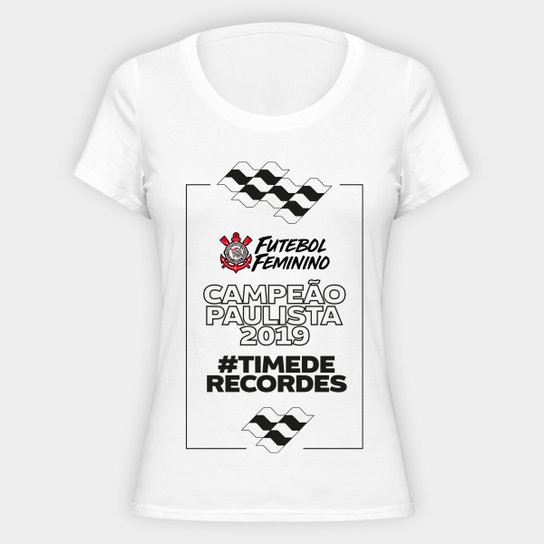 Camiseta Corinthians - Campeão Paulista 2019 Futebol Feminino - Feminina