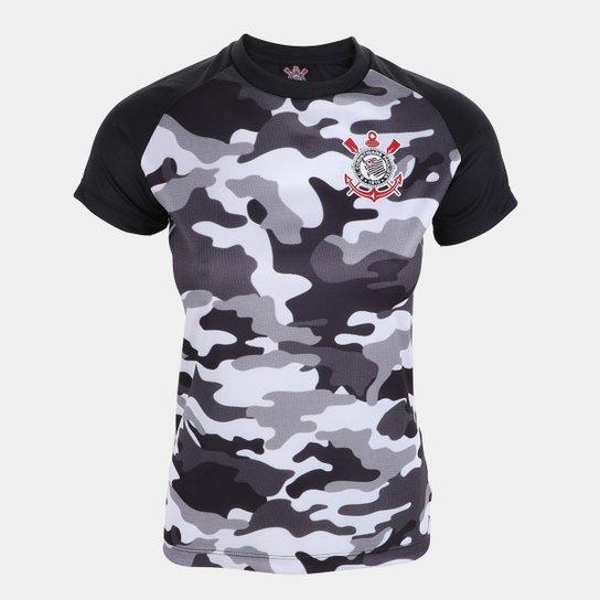 Camiseta Corinthians Camuflado Feminina