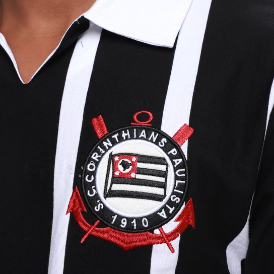Camiseta Corinthians Centenário Bordada Masculina