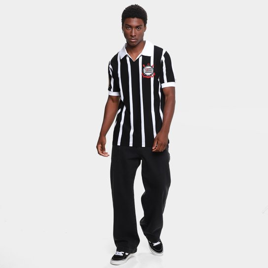 Camiseta Corinthians Centenário Bordada Masculina