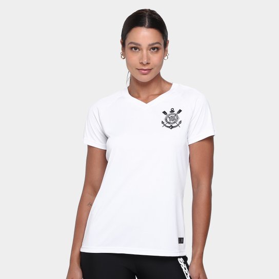 Camiseta Corinthians Coimbra Baby Look Feminina