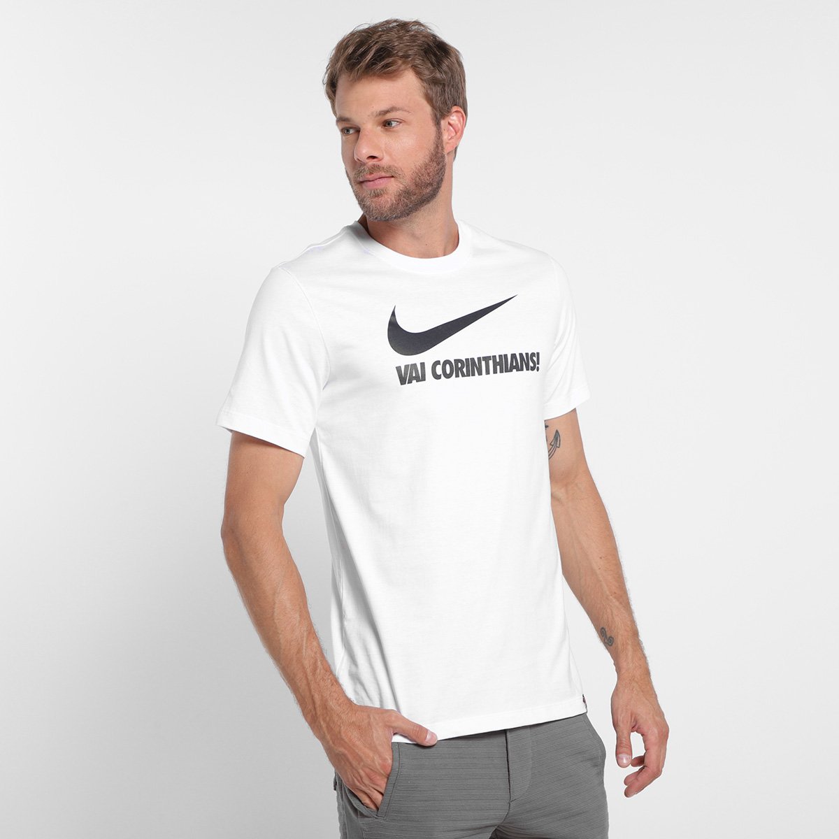Camiseta Corinthians Nike Swoosh Club Masculina Shop Timão