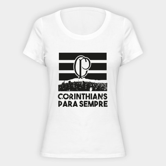 Camiseta Corinthians Para Sempre Feminina