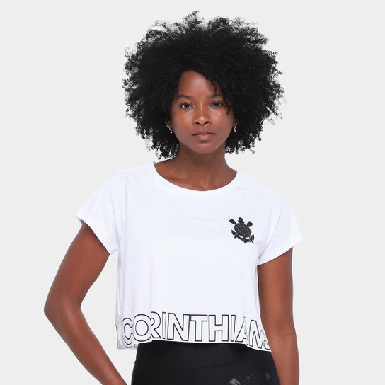 Camiseta Cropped Corinthians Coimbra Feminina