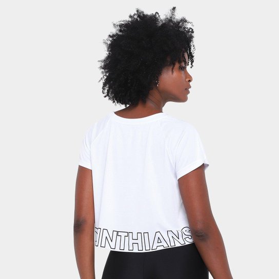 Camiseta Cropped Corinthians Coimbra Feminina