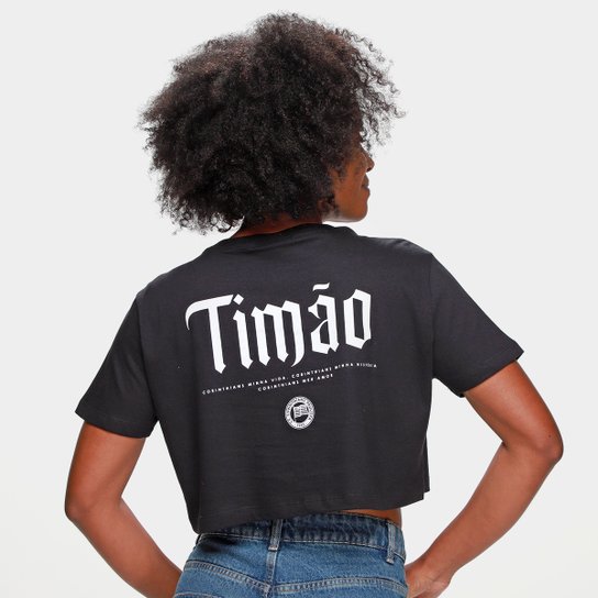 Camiseta Cropped Corinthians Feminina