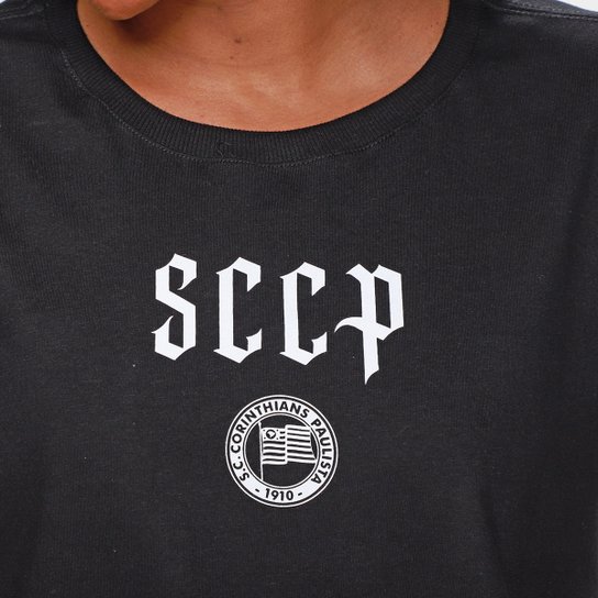 Camiseta Cropped Corinthians Feminina