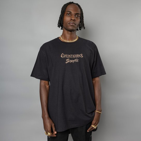 Camiseta Oversized Corinthians Sabotage Masculina