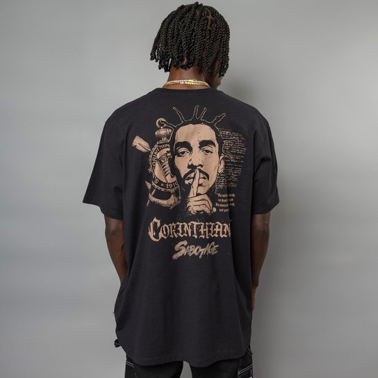 Camiseta Oversized Corinthians Sabotage Masculina