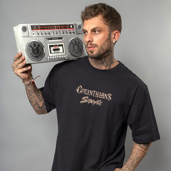 Camiseta Oversized Corinthians Sabotage Masculina