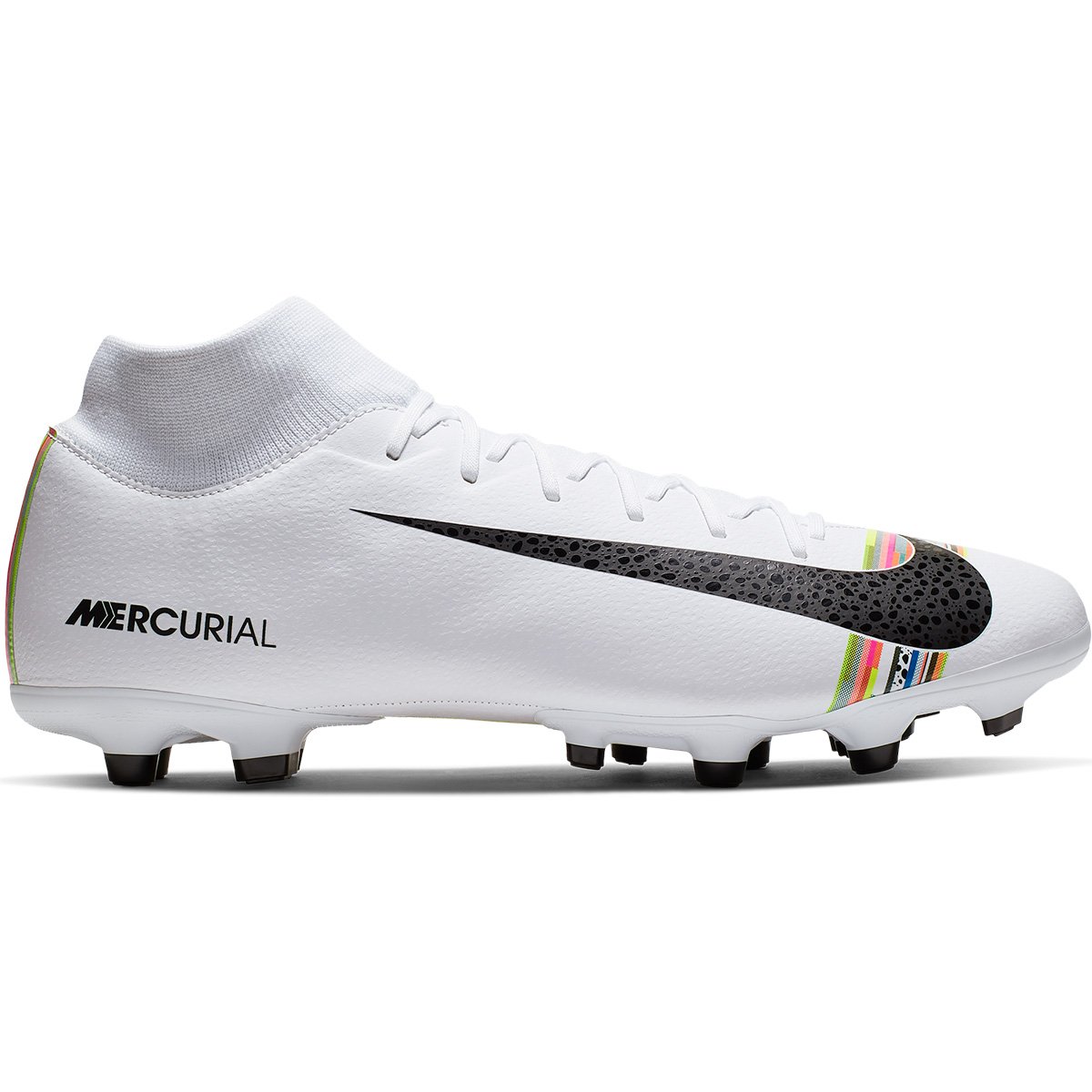 Chuteira Campo Nike Mercurial Superfly 6 Academy Cr7 Fg Branco Preto Shop Timao Chuteira Campo Nike Mercurial Superfly 6 Academy Cr7 Fg Branco Preto Shop Timao