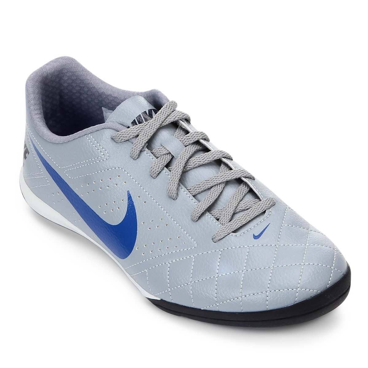 Chuteira Futsal  Nike  Beco 2 Cinza e Branco Shop Tim o Chuteira Futsal  Nike  Beco 2 Cinza e Branco Shop Tim o