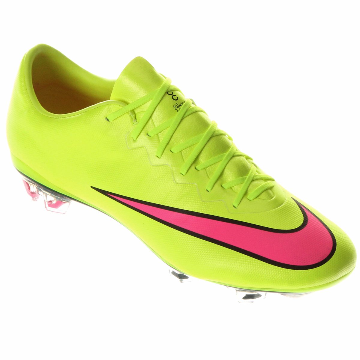Chuteira Mercurial Rosa E Verde Chuteira Nike Salão Mercurial