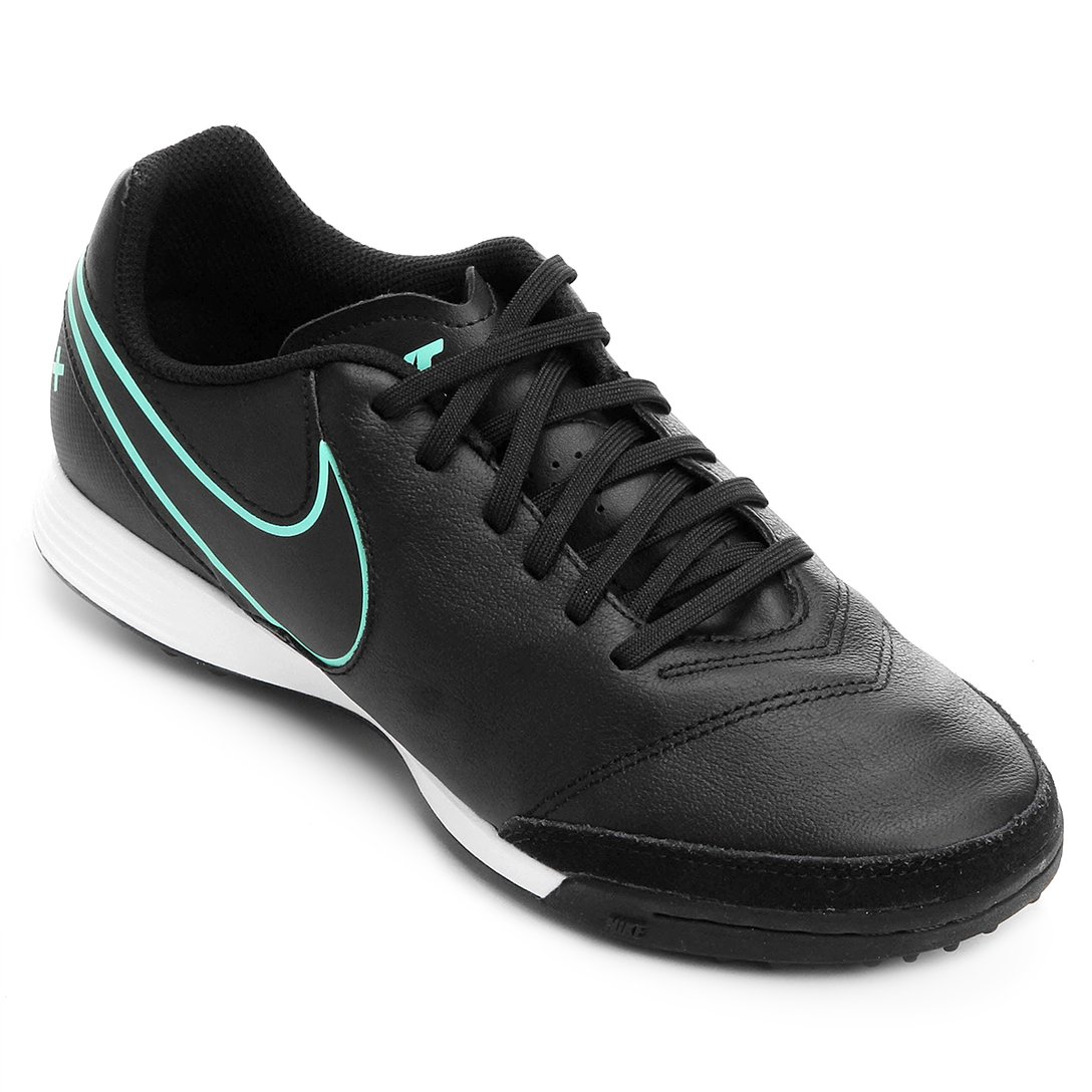 Chuteira Society Nike Tiempo Genio 2 Leather TF - Preto | Shop Timão