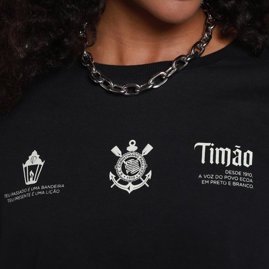 Cropped Oversized Corinthians  Feminino
