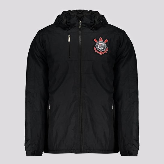 Jaqueta Parka Corinthians SPR Dobby Com Capuz Masculina