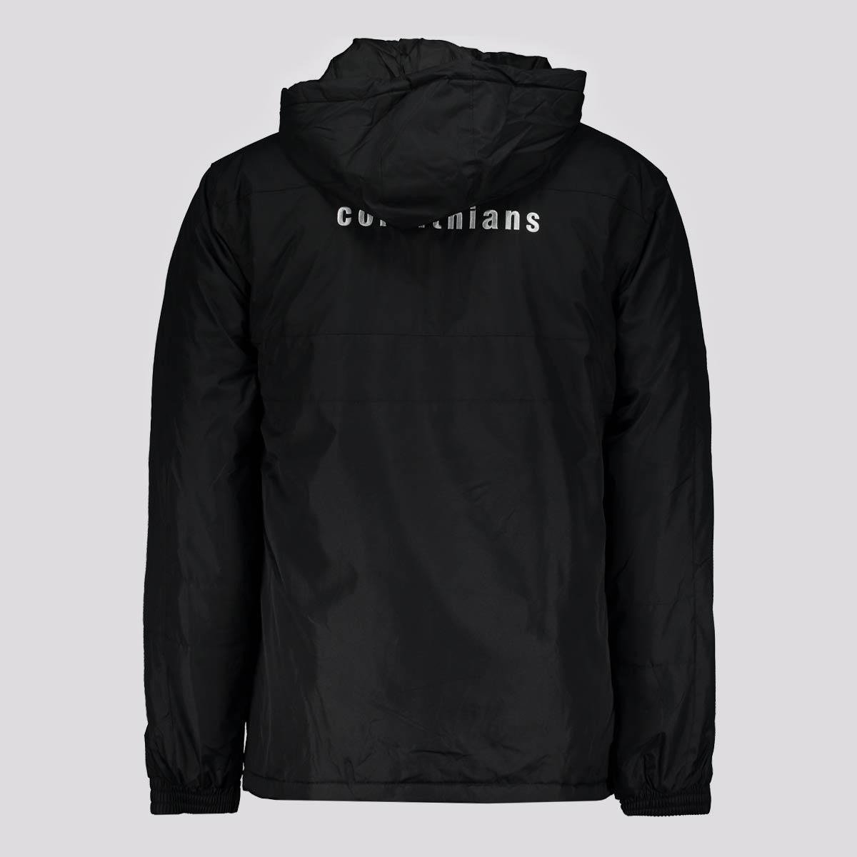 Jaqueta Parka Corinthians SPR Dobby Com Capuz Masculina