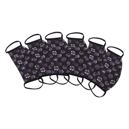 Kit de Máscaras de Proteção Corinthians Evolução Laváveis - 6 Unid