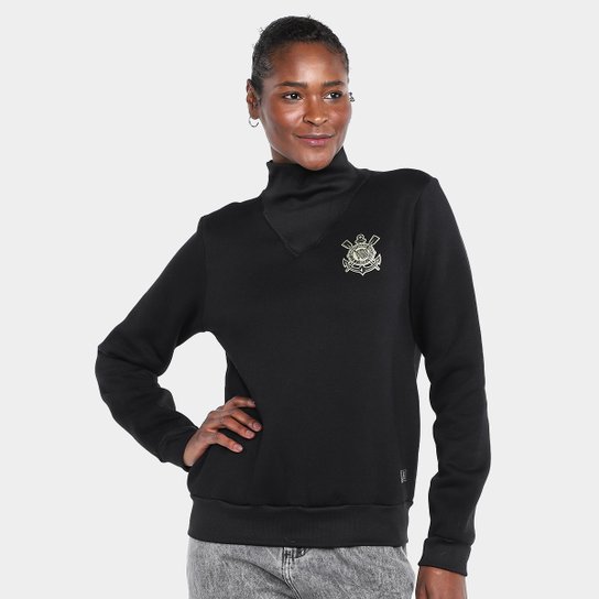 Moletom Corinthians Gola Alta Feminino