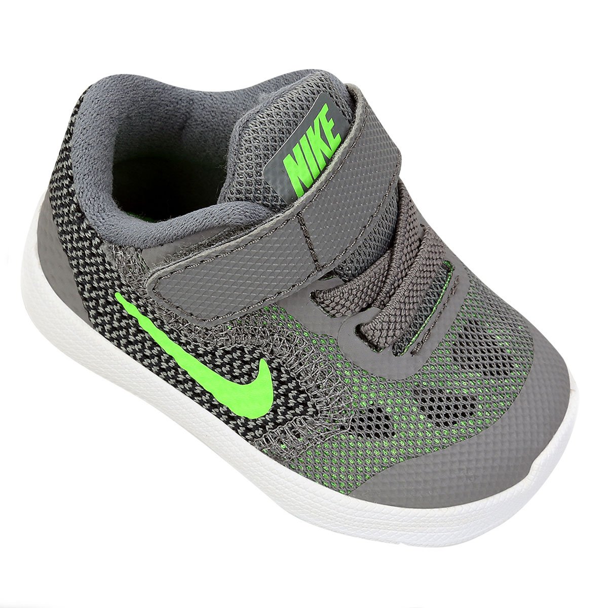 tenis verde com cinza