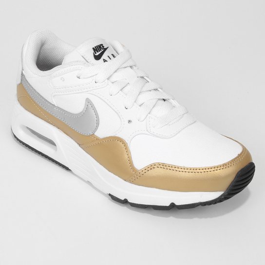 Nike air max branco e dourado Outlet