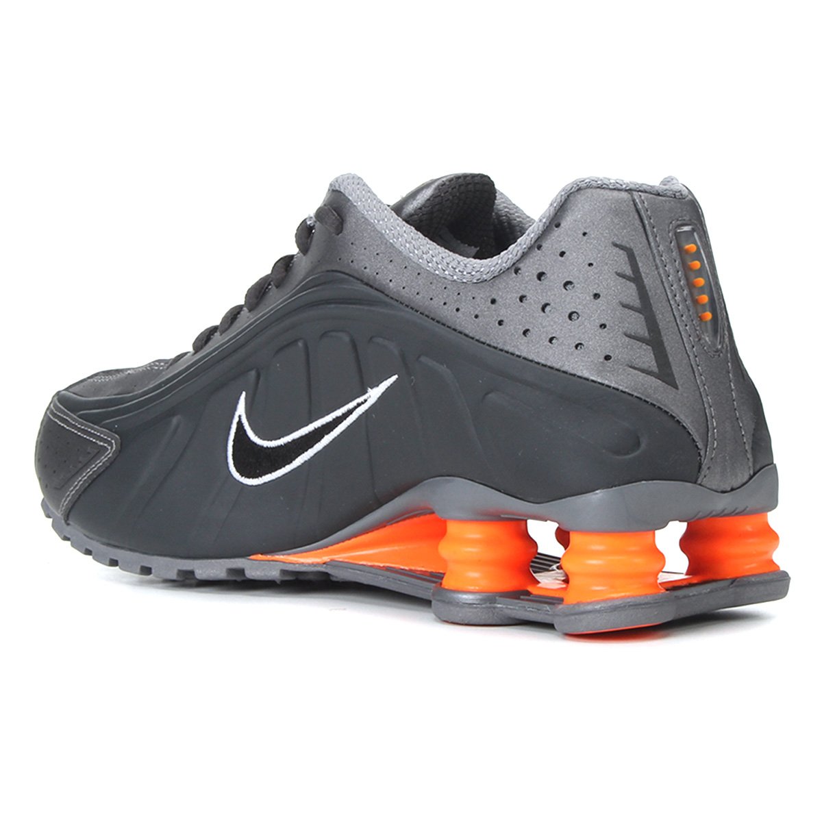 T nis Nike Shox R4 Masculino Cinza E Laranja Shop Tim o t-nis-nike-shox-r4-masculino-cinza-e-laranja-shop-tim-o